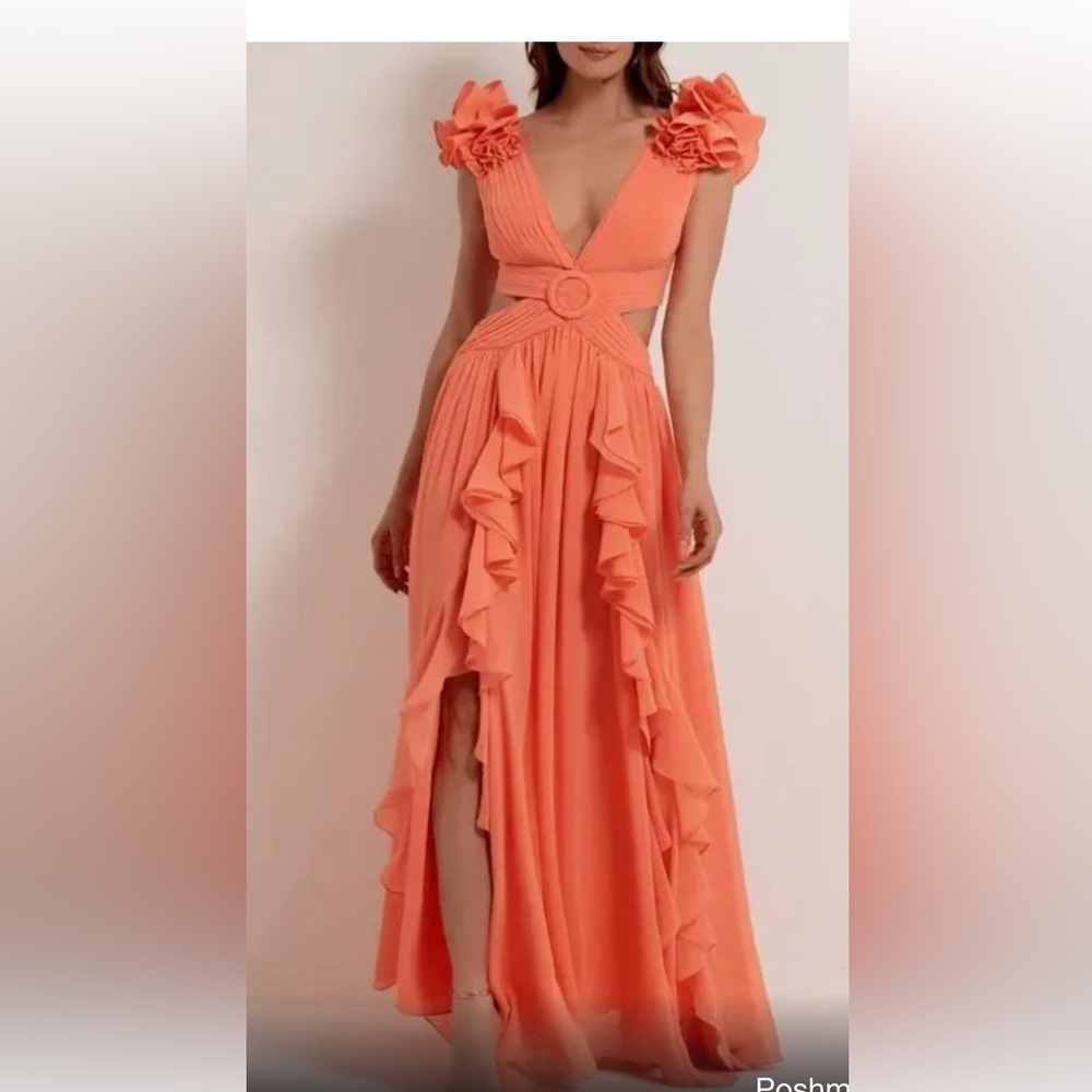 PatBo flutter sleeve maxi dress